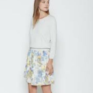 Joie "Dessa" Sweater/Silk Dress, Floral, XS